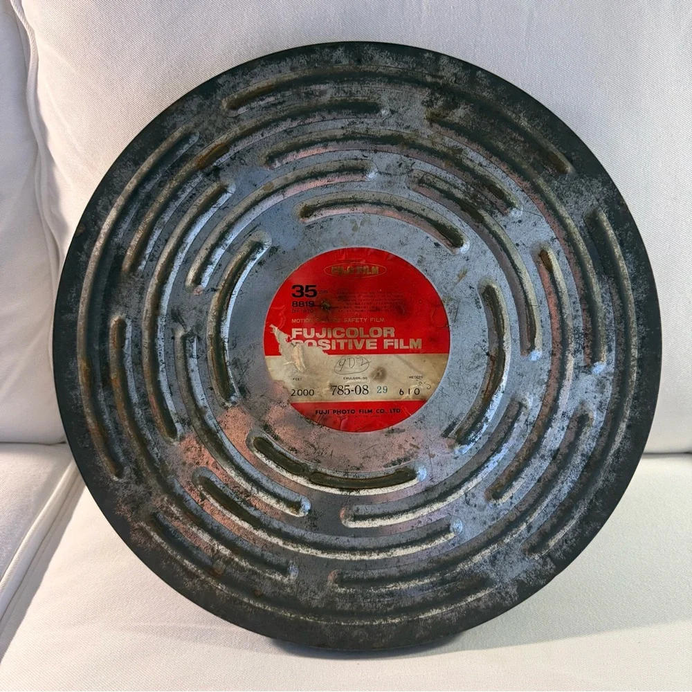 Vintage Fujicolor Positive Film 35mm Reel metal Canister
